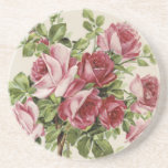 Rosas del vintage posavaso para bebida