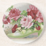 Rosas del vintage posavasos cerveza