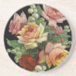 Rosas del vintage posavasos diseño