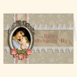 Rosas del vintage y tarjeta del día de madre del c tarjetas