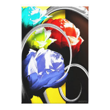 Rosas en la impresión abstracta lona estirada galerías