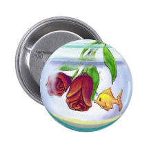 Rosas en un botón de Fishbowl Pin