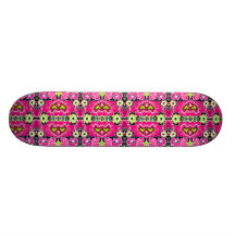 Rosas fuertes, cal en Paisley-Corazón negro Monopatin