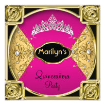 Rosas fuertes de la fiesta de cumpleaños de Quince Invitaciones Personalizada