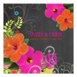 Rosas fuertes de PixDezines+hibisco anaranjado+mon invitaciones