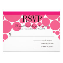 Rosas fuertes de RSVP del desfile del lunar Invitaciones Personalizada
