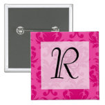 rosas fuertes en modelo elegante rosado del damasc pin