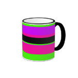 Rosas fuertes y diseño moderno de las rayas tonale tazas