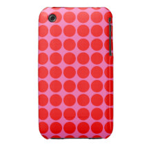 Rosas fuertes y modelo de lunar grande rojo iPhone 3 Case-Mate fundas