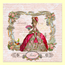 Rosas fuertes y París de Marie Antonieta invitaciones