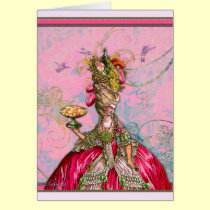 Rosas fuertes y pavo real de Marie Antonieta tarjetas