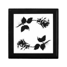 Rosas negros caja de recuerdo