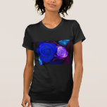 Rosas púrpuras azules felices del día de madre camiseta
