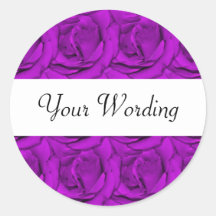 Rosas púrpuras elegantes - personalizable pegatinas  