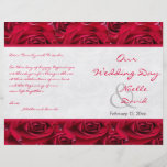 Rosas rojos a montones que casan programa tarjetas publicitarias