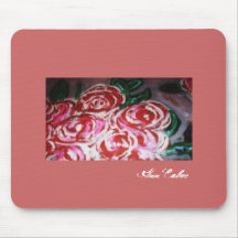 Rosas rojos alfombrillas de ratones