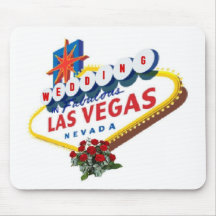 Rosas rojos de Las Vegas que casan Mousepad Tapete De Ratones