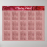 Rosas rojos elegantes elegantes del boda que asien poster