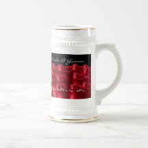 Rosas rojos novia y fecha Stein del boda del novio Tazas