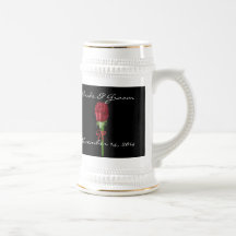 Rosas rojos novia y fecha Stein del boda del novio Tazas
