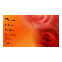 Rosas rojos tarjeta de visita