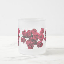 Rosas rojos taza de café