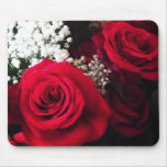 Rosas rojos y ramo Mousepad de la oficina de la re