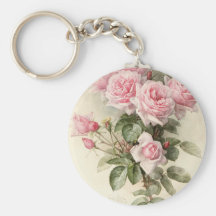 Rosas románticos del Victorian del vintage Llaveros