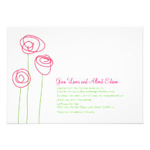 Rosas rosados abstractos que casan la invitación