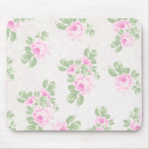 Rosas rosados elegantes florales del vintage alfombrilla de ratones