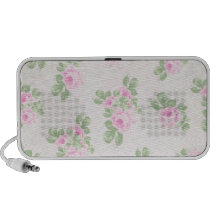 Rosas rosados elegantes florales del vintage PC altavoces