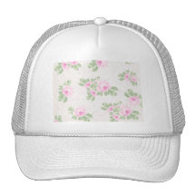 Rosas rosados elegantes florales del vintage gorro