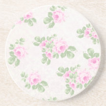 Rosas rosados elegantes florales del vintage posavasos diseño