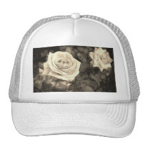Rosas rosados en Anzures 1 Antiqued Gorros Bordados