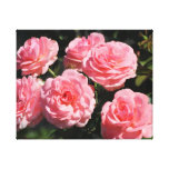 Rosas rosados en la floración impresión en lona