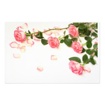 Rosas rosados hermosos papeleria personalizada