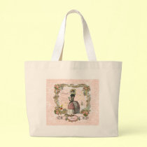 Rosas rosados negros de Marie Antonieta del canich bolsas