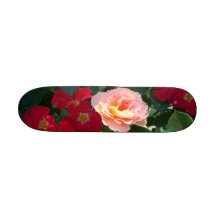 Rosas rosados rojos coralinos patín personalizado