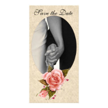 Rosas rosados tarjetas con fotos personalizadas