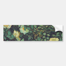 Rosas salvajes, 1890.  Vincent van Gogh. Pegatina De Parachoque