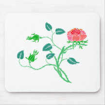 Rose Zweig rose twig Mousepads