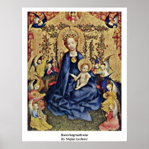 Rosenhagmadonna de Stefan Lochner Poster