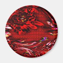 Rote Fantasien Magnets