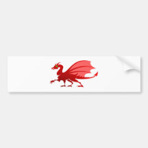 roter Drache red dragon Auto Sticker