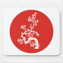 roter Kreis Zweig red circle branch Mauspad