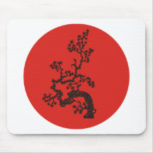 roter Kreis Zweig red circle branch Mousepad