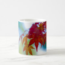 Rotes Laub Kaffee Tasse
