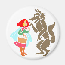 Rotkäppchen Wolf little red riding hood Magnets