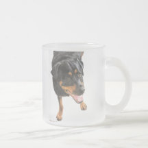 Rottweiler en pastel taza