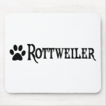 Rottweiler (estilo del pirata con el pawprint) alfombrilla de ratones